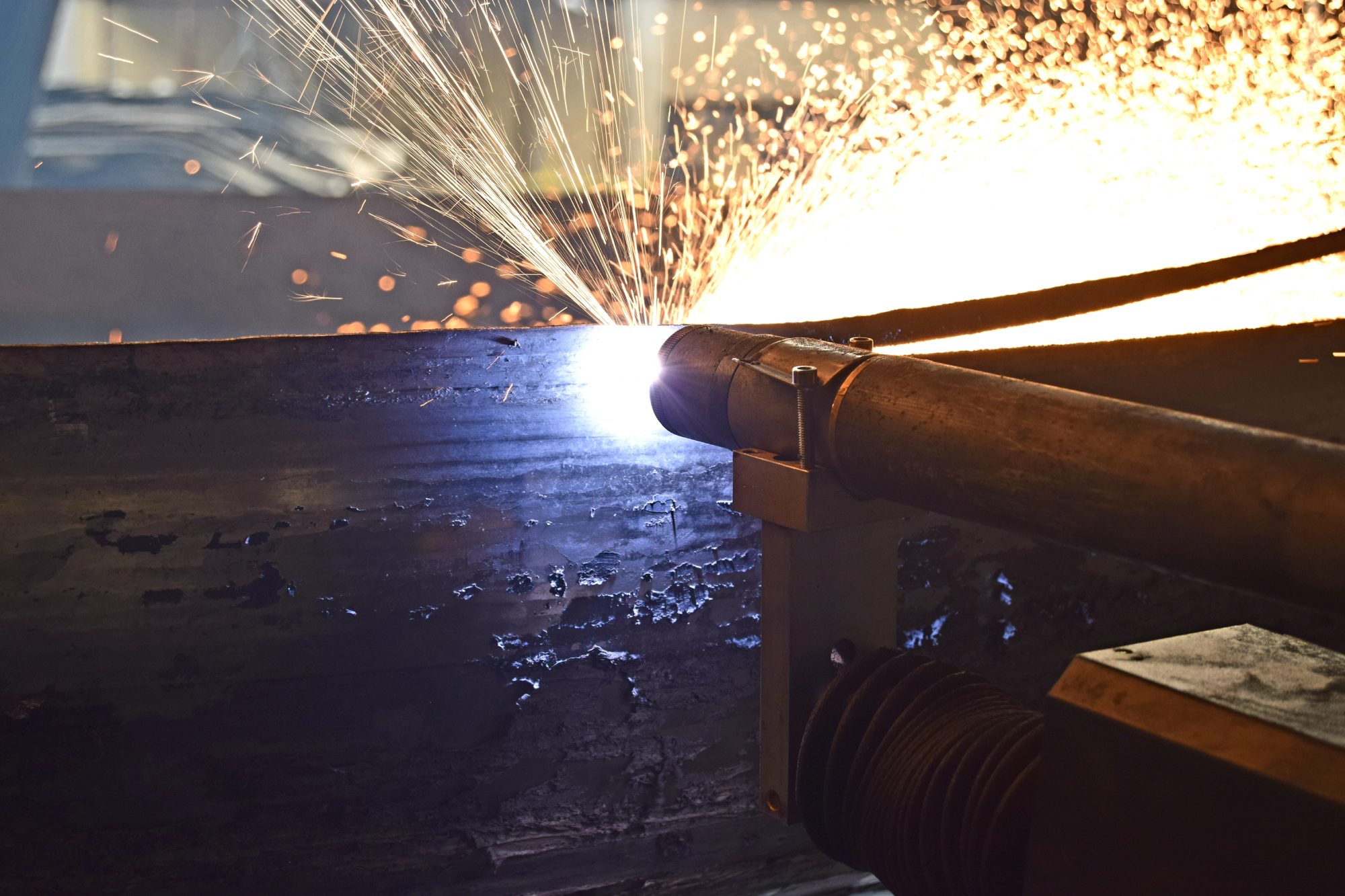 Industrial cutting process at Steel Bombe Valley